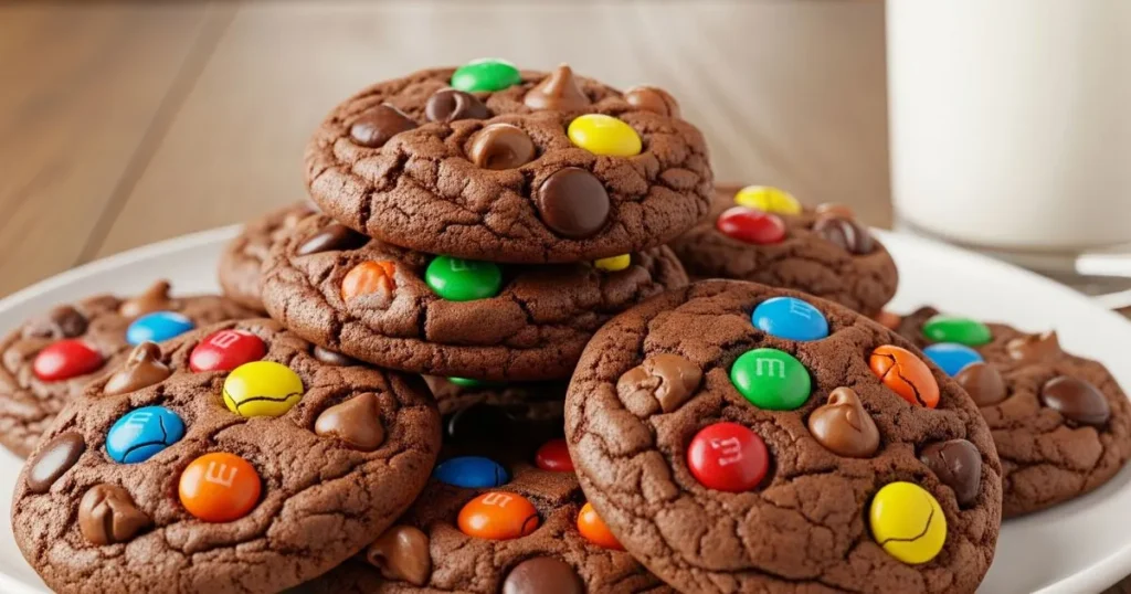 chocolate m&m cookies