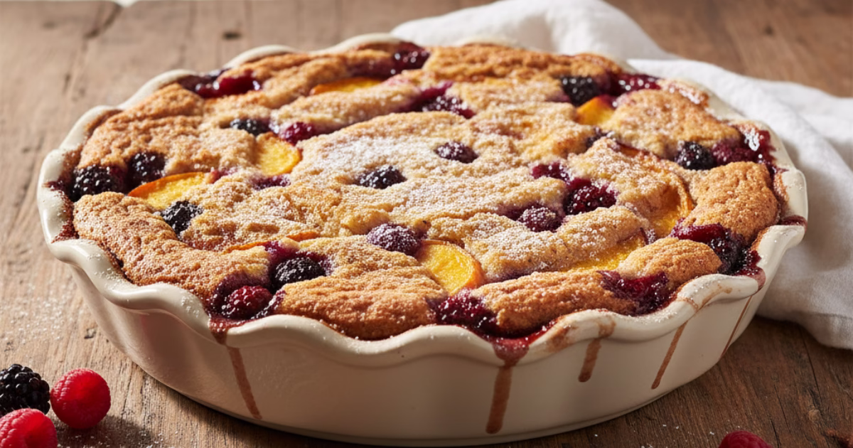 3-ingredient cake mix cobbler